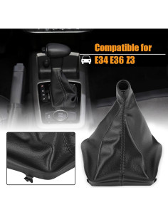 Cubierta de Botón de Cambio Klanata para E34 E36 Z3 - Cuero Artificial 2