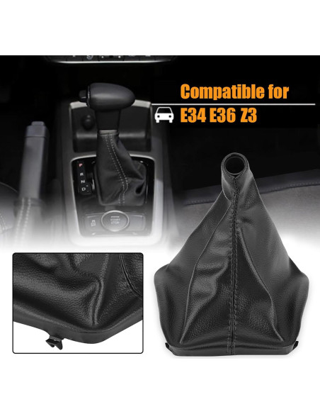 Cubierta de Botón de Cambio Klanata para E34 E36 Z3 - Cuero Artificial