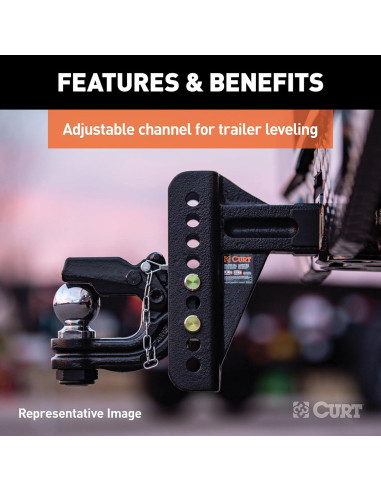 Enganche de Pintle Ajustable CURT 45907 13,000 lbs (5,897 kg)