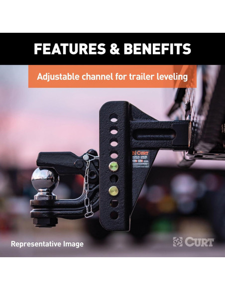 Enganche de Pintle Ajustable CURT 45907 13,000 lbs (5,897 kg)