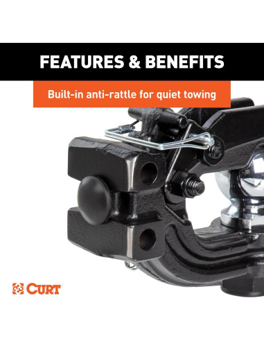 Enganche de Pintle Ajustable CURT 45907 13,000 lbs (5,897 kg)
