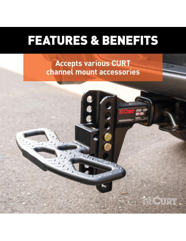 Enganche de Pintle Ajustable CURT 45907 13,000 lbs (5,897 kg)