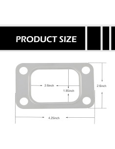 Junta de Flange Turbo T3 Dogary 2 Piezas Metal 1000HP 2
