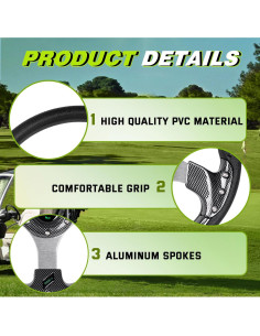 Volante de Carrito de Golf RASTP 32cm Fibra de Carbono Compatible 2