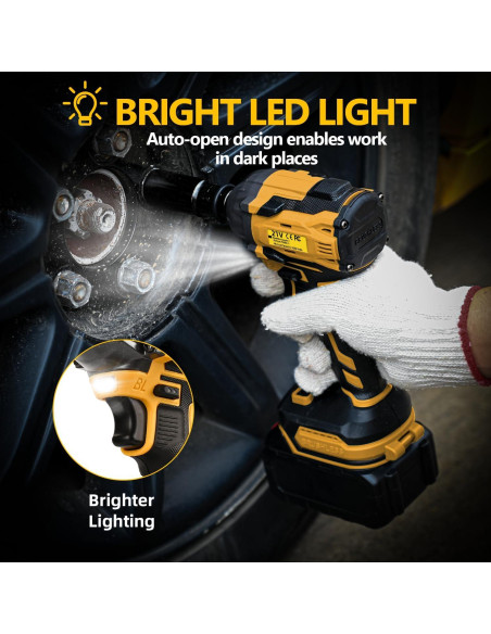 Llave de impacto inalámbrica 300N Herramientas 007 21V 2 baterías