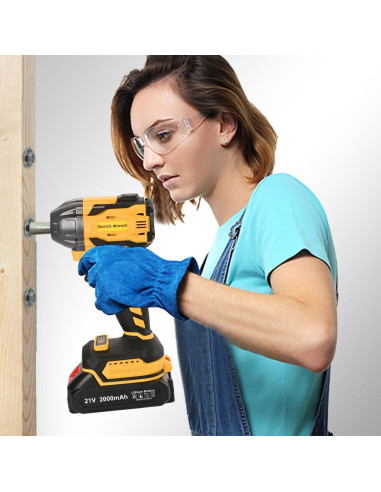 Llave de impacto inalámbrica 300N Herramientas 007 21V 2 baterías