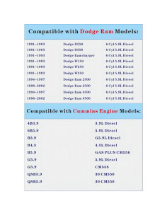 Juego de Juntas de Tapa de Engranaje Dodge Ram Cummins 1989-2002 2
