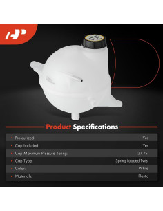 Tanque de Recuperación de Refrigerante A-Premium con Tapa para Ford Transit 2015-2019 2