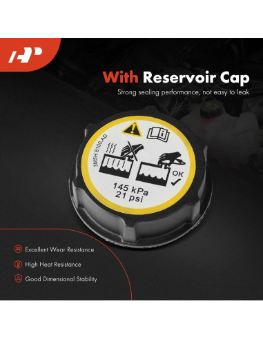 Tanque de Recuperación de Refrigerante A-Premium con Tapa para Ford Transit 2015-2019