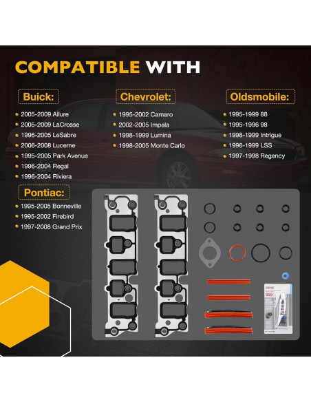 Juego de Juntas Colector de Admisión 3.8L Gledewen Compatible