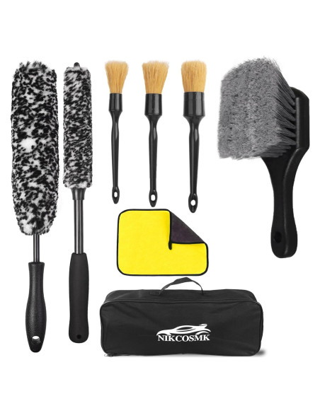 Kit de Cepillos de Limpieza de Ruedas NIKCOSMK 8 Piezas