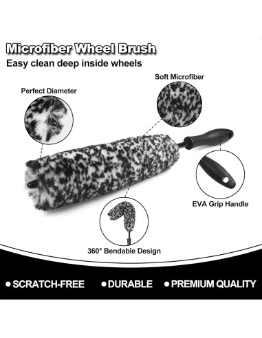 Kit de Cepillos de Limpieza de Ruedas NIKCOSMK 8 Piezas