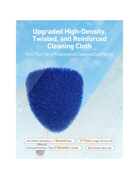 Limpiaparabrisas Extensible AstroAI 99 cm con Paños Microfibra
