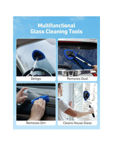 Limpiaparabrisas Extensible AstroAI 99 cm con Paños Microfibra