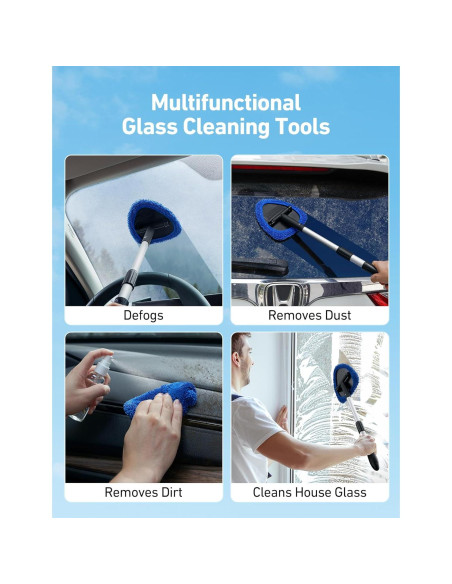 Limpiaparabrisas Extensible AstroAI 99 cm con Paños Microfibra