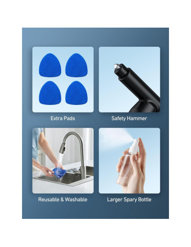 Limpiaparabrisas Extensible AstroAI 99 cm con Paños Microfibra