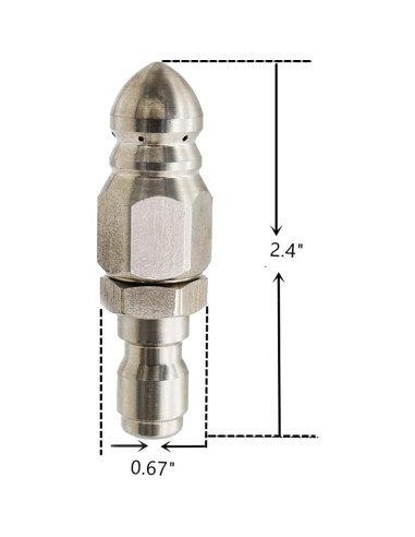 Boquilla de Hidrolavadora Millie Jetter Acero Inoxidable 1/4"