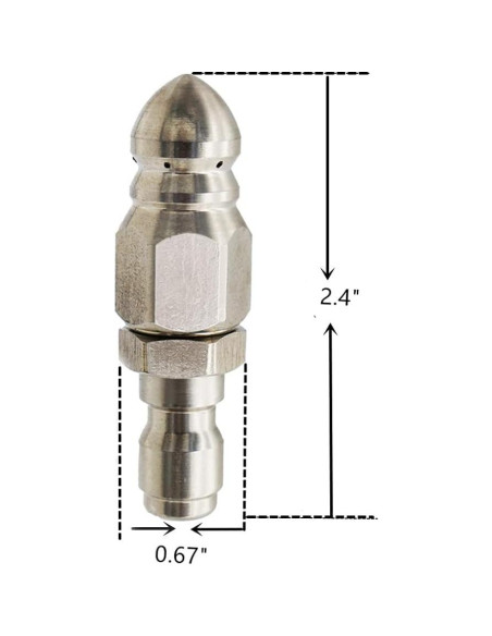 Boquilla de Hidrolavadora Millie Jetter Acero Inoxidable 1/4"