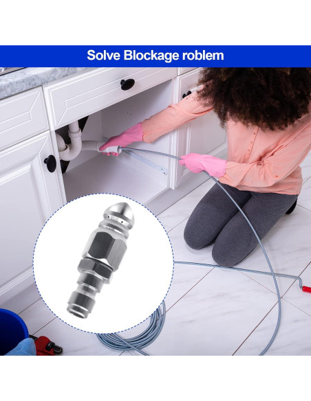 Boquilla de Hidrolavadora Millie Jetter Acero Inoxidable 1/4"