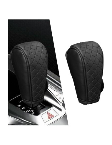 Cubierta de Palanca de Cambios de Coche Lonuxi - Cuero Negro
