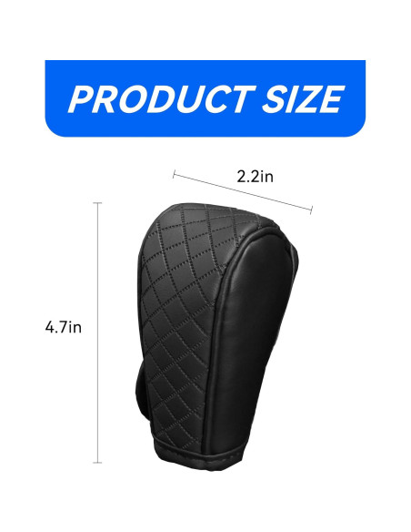 Cubierta de Palanca de Cambios de Coche Lonuxi - Cuero Negro