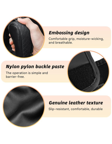 Cubierta de Palanca de Cambios de Coche Lonuxi - Cuero Negro