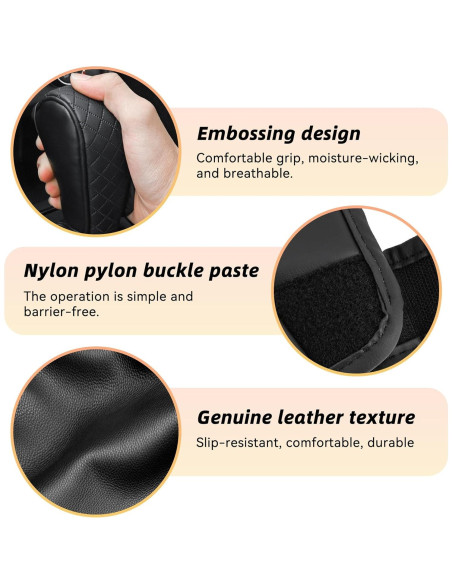 Cubierta de Palanca de Cambios de Coche Lonuxi - Cuero Negro