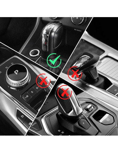 Cubierta de Palanca de Cambios de Coche Lonuxi - Cuero Negro