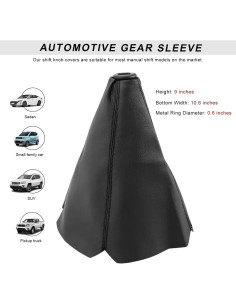 Cubierta de Polvo BWBWND para Perilla de Cambio Manual/Automática - Negro 2