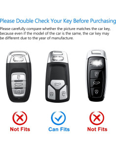 Funda de Llave Audi OFFCURVE TPU Blanco A3 A4 A5 A6 Q5 Q7 2