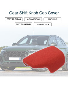 Cubierta de pomo de cambio TUCKBOLD para Audi A4 A5 Q5 Q7 Rojo 2