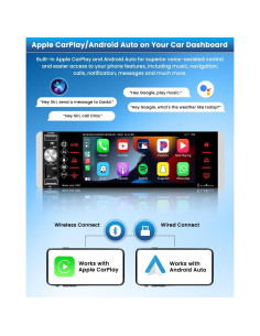 Estéreo de Coche Roinvou 1 Din 5 Pulgadas Bluetooth Carplay 2