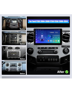 Estéreo de Coche Android 14.0 Aublinto 10" para Ford F150/F250/F350/F450 2