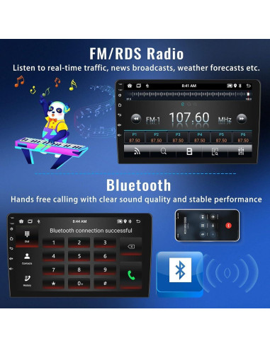 Estéreo de Coche Doble Din Ikasus Android 13 para Ford F150 1997-2004 10.1" GPS Bluetooth