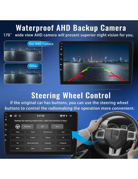 Estéreo de Coche Doble Din Ikasus Android 13 para Ford F150 1997-2004 10.1" GPS Bluetooth