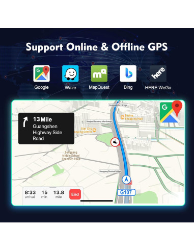 Estéreo de Coche FeirTon 10.1" Android 12 para Ford Mustang 2010-2014