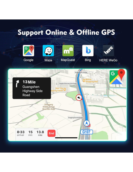 Estéreo de Coche FeirTon 10.1" Android 12 para Ford Mustang 2010-2014