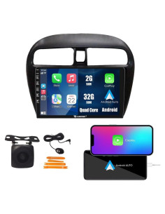 Estéreo GPS Android Kunfine 9" para Mitsubishi Mirage 2012-2018