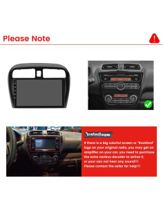 Estéreo GPS Android Kunfine 9" para Mitsubishi Mirage 2012-2018 2