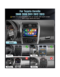 Estéreo de Coche Android Naifay 9" para Toyota Corolla 2009-2013 2