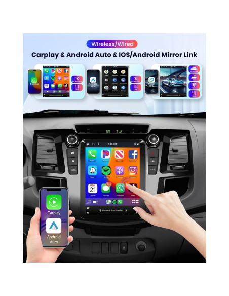 Estéreo Android 13 Rimoody 2GB 64GB para Toyota Fortuner 2005-2014