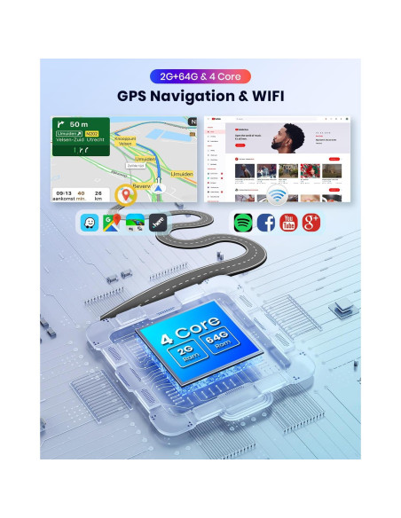 Estéreo Android 13 Rimoody 2GB 64GB para Toyota Fortuner 2005-2014