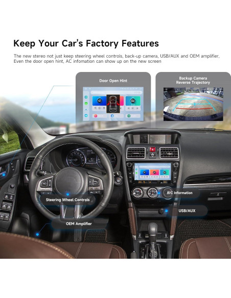 Unidad Estéreo Dasaita 8GB+256GB para Subaru Forester 2015-2018