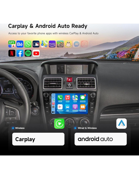 Unidad Estéreo Dasaita 8GB+256GB para Subaru Forester 2015-2018