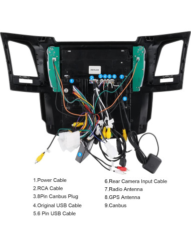 Estéreo Android 13 Rimoody 2GB 64GB para Toyota Fortuner 2005-2014
