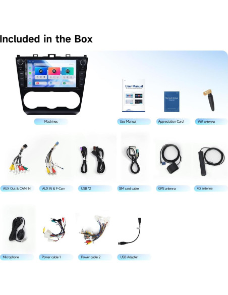 Unidad Estéreo Dasaita 8GB+256GB para Subaru Forester 2015-2018