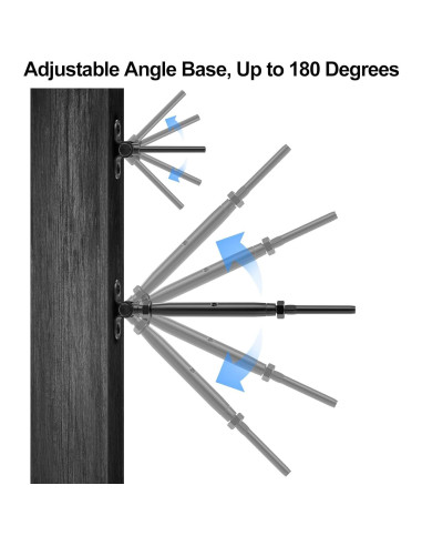BLIKA Kit Barandilla Cable Negro 30 Pares Acero Inoxidable