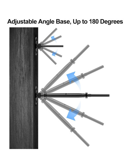 BLIKA Kit Barandilla Cable Negro 30 Pares Acero Inoxidable