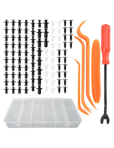 Kit de 100 Clips de Retención GoaMotors con 5 Herramientas