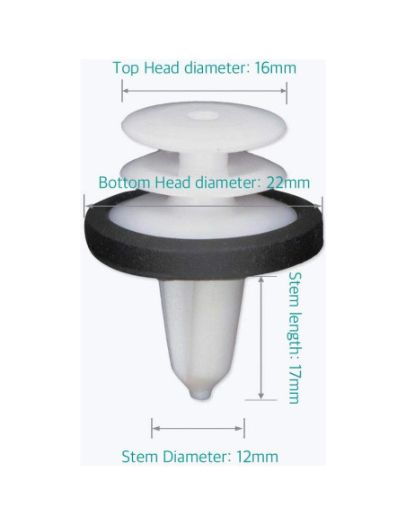 10 Sujetadores de Panel de Recorte Lantee para Ford Flex 2009 y Fusion 2010
